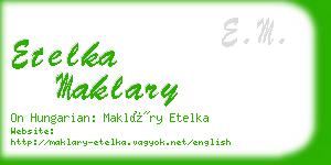 etelka maklary business card